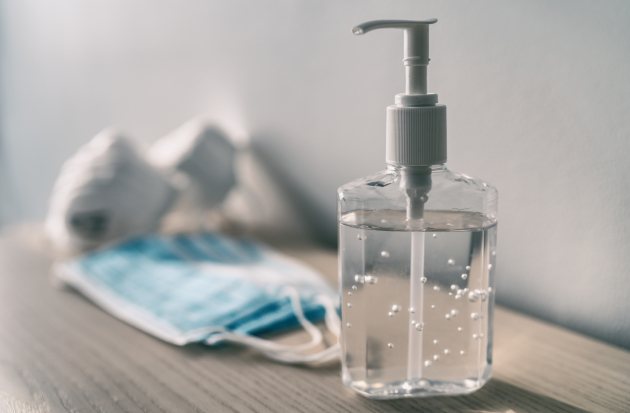 Handgel en mondmasker