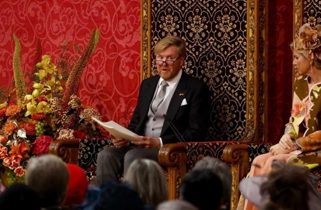 Koning Willem-Alexander leest de Troonrede in 2023