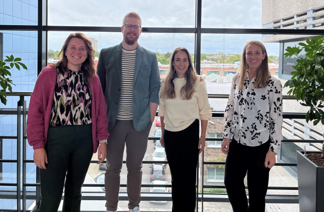 vlnr. Marjolein Berkhof, Arnout van Baal, Amber van Hulten en Nanda van Ginneken