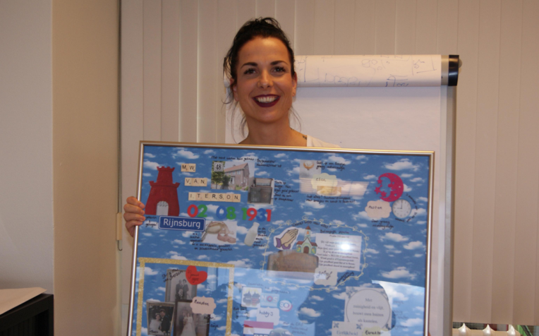 Ilse Haasnoot en een doodle-bord