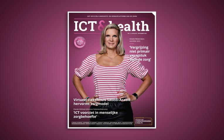 Anneke Westerlaken op cover ICT & Health. Bron: ICT & Health