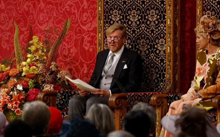 Koning Willem-Alexander leest de Troonrede in 2023