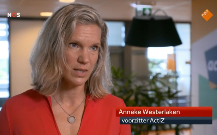 ActiZ voorzitter Anneke Westerlaken in het NOS Journaal