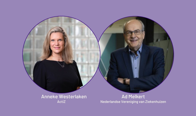 Anneke Westerlaken (ActiZ) en Ad Melkert (NVZ)