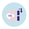 Icoon minder CO2-uitstoot