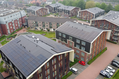Gebouwen met zonnepanelen 