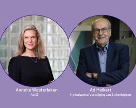 Anneke Westerlaken (ActiZ) en Ad Melkert (NVZ)